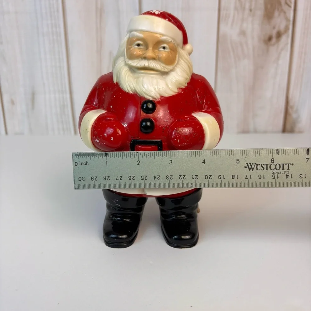 Vintage 1950's Blow Mold Lighted Santa General Products Co Tabletop Decor Red 8" - Picture 11 of 15